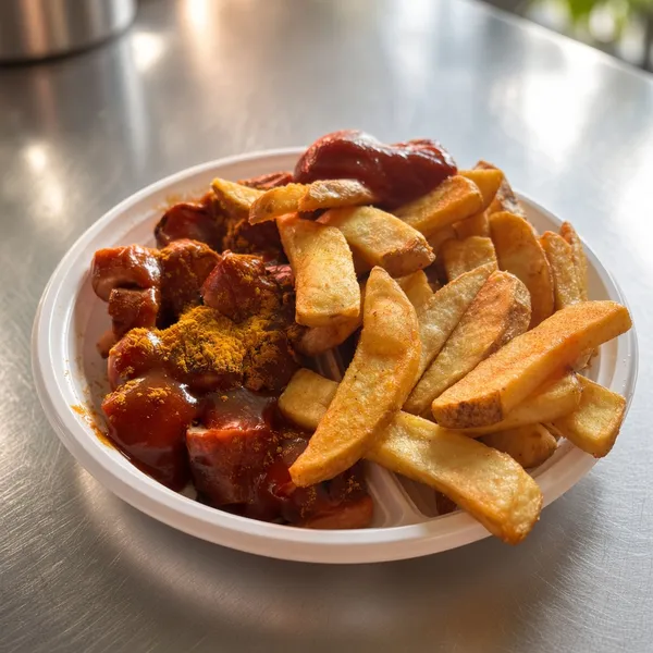 Currywurst mit Pommes